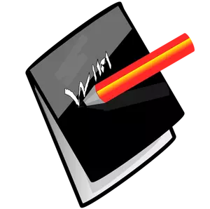 Penna och note pad vektorbild