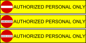 Authorized personnel only label vector image
