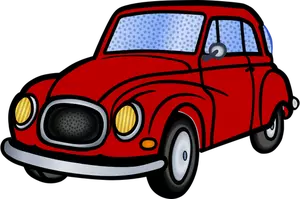 Vector illustration of old red car