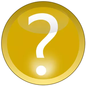 Yellow question mark sign vector image