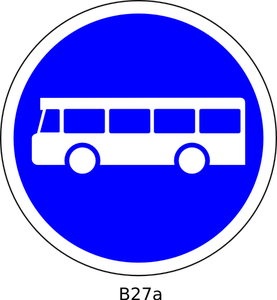 Autobusy tylko droga znak wektorowa