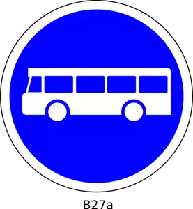 Autocarros única estrada sinal vector imagem