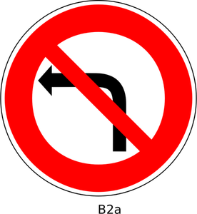 Keine Links Zugposition Traffic Sign Bild Vektor