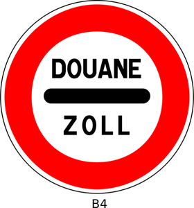Vektor-Illustration von Douane-Verkehrszeichen