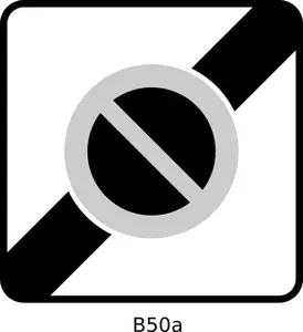 End of controlled parking zone traffic sign vector image