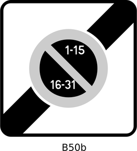Image vectorielle de panneau de signalisation pour une zone de stationnement avec disque