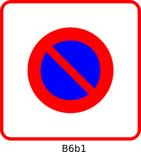 Geen parkeergelegenheid zone vierkante verkeer bord vector afbeelding