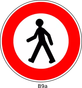 Keine wandelnde Straßenschild Vektor-Bild