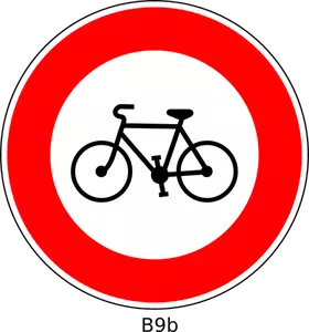 No bicycles road sign vector image