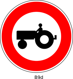 Hiçbir Traktörler yol işareti vektör görüntü