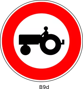 Inga traktorer road tecken vektorbild