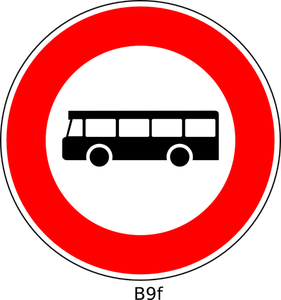Geen bussen weg teken vector afbeelding