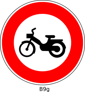 Hiçbir mopedler yol işareti vektör görüntü