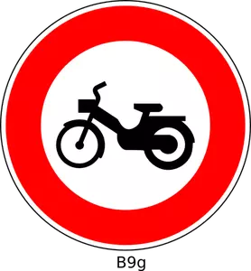 Ingen mopeder road tecken vektorbild