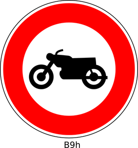 Hiçbir motosiklet yol işareti vektör görüntü