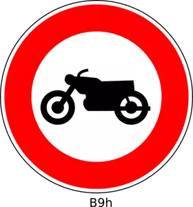 No motorcycles road sign vector image
