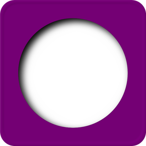 Vectorafbeeldingen van paarse afgeronde randen rand met circulaire frame binnen