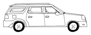 Une berline avec hayon arrière voiture vectoriel graphisme illustration