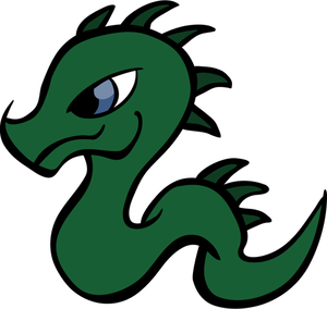 Drago verde vettoriale