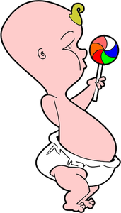 Bebé con el lollipop