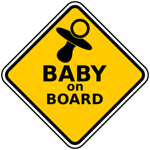 Bebé a bordo signo vector de la imagen