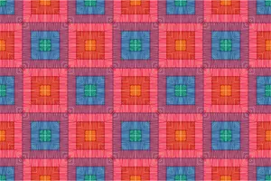 Modèle de carrés colorés