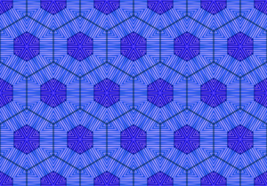 Motif de fond avec des hexagones bleus