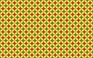 Background pattern with green and orange stars