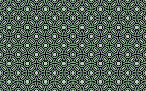 Groene cirkels op een behang
