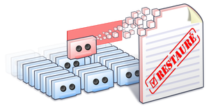 Daten-backup wiederherstellen-Vektor-illustration
