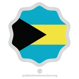 Stiker bendera Bahama