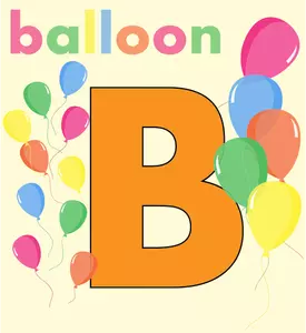 Balloons with B letter