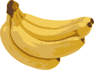 Obiekty clipart z ciemnym żółty dojrzałe banany