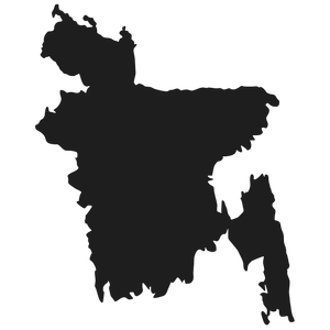 Mapa del vector de Bangladesh
