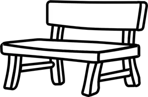Wooden park bench vector image
