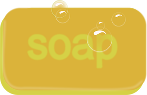 Bar van gele zeep vector afbeelding