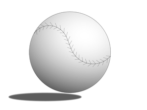 Ilustracja wektorowa piłki baseballowej