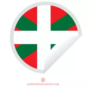 Basque flag in a peeling sticker
