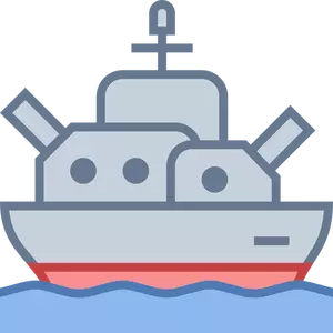 Savaş gemisi renkli kroki