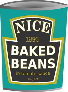 Baked beans tin vector image