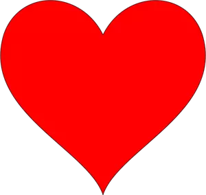 Imagine vectorială de inimă roşie strălucitoare