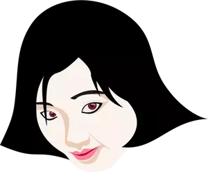 Japanese woman's face vector image