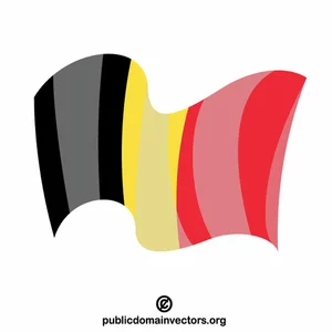 Bandera nacional belga ondeando