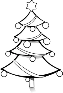 Árbol de Navidad con bolas de Navidad vector ilustración
