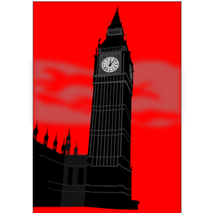 Big Ben tower in London vector image