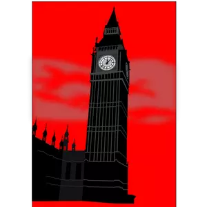 Big Ben tower in London vector image