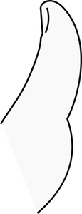 Vector image of human thumb