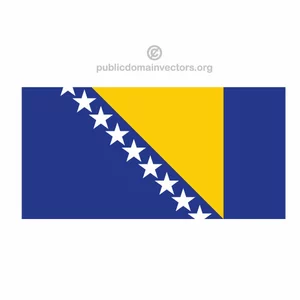 Vektor flagga Bosnien och Hercegovina