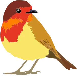 Grafiken der roten und braunen Vogel