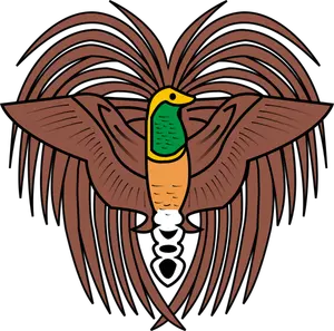 Emblema di uccello del paradiso